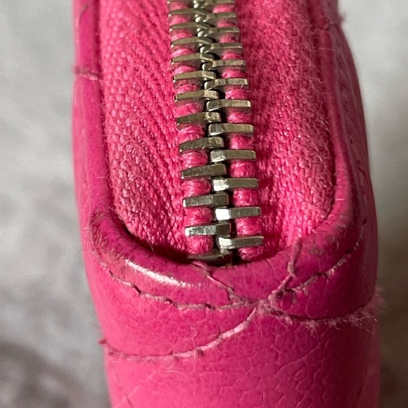 Chanel Pink Caviar Zip Around Quilted Leather Zip Around Long Wallet - Picture 10 of 16